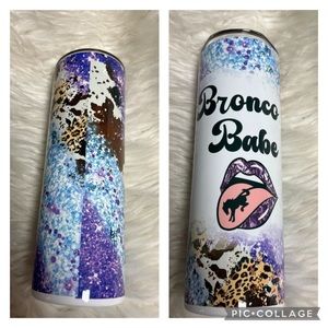 Brand new 20 ounce metal Tumblr with straw bronco